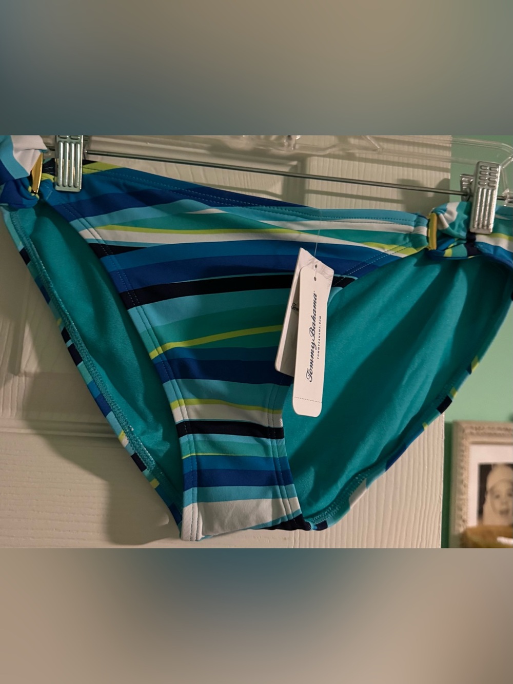 TOMMY BAHAMA WINDING WAVE 🌊 SIDE TWUST BOTTOM - Ming jade SIZE SMALL NEW w tags!